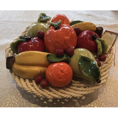 Capodimonte Style 14”Woven Round Fruit Platter/Basket   183146613075